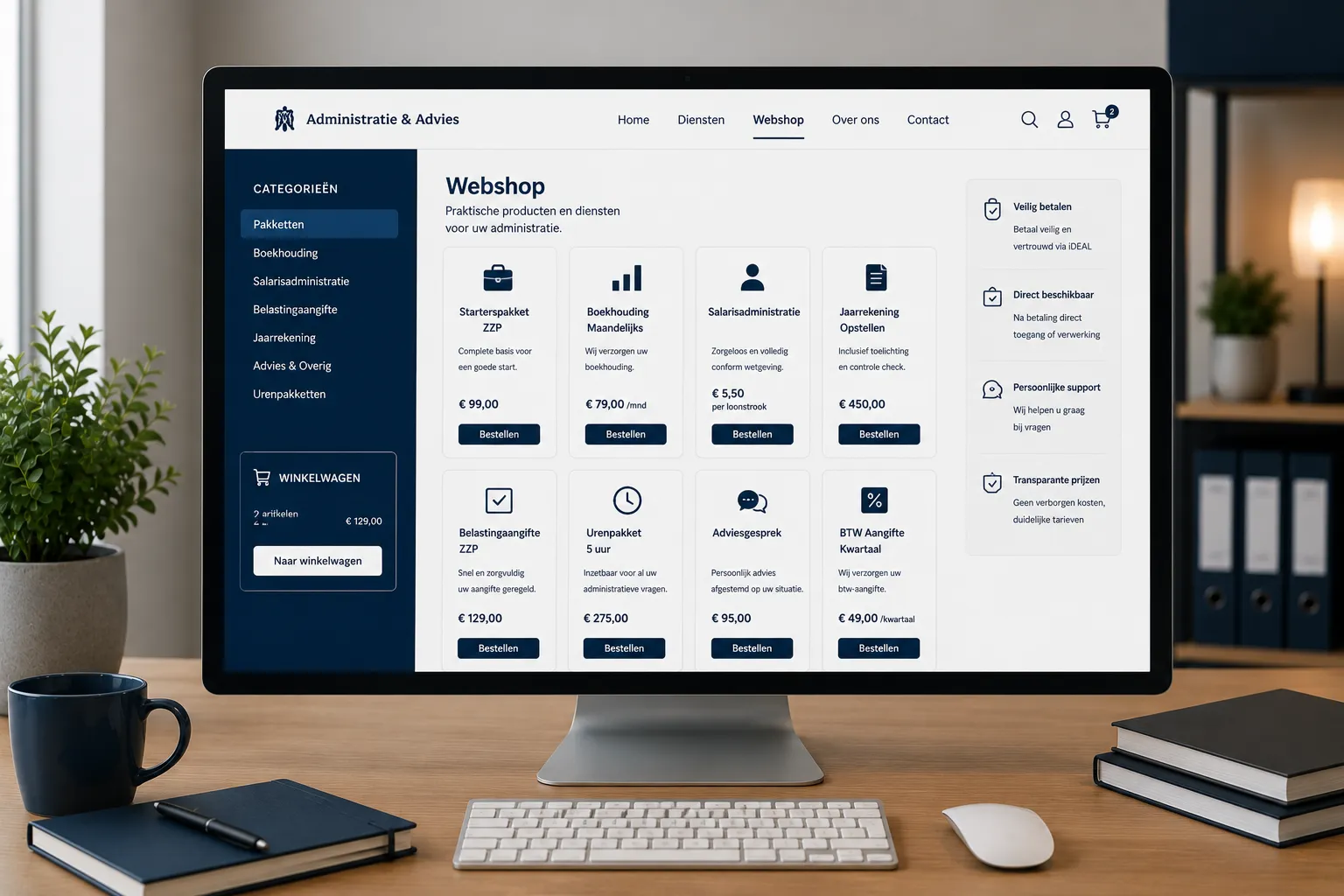 Bekijk het webshop-voorbeeld